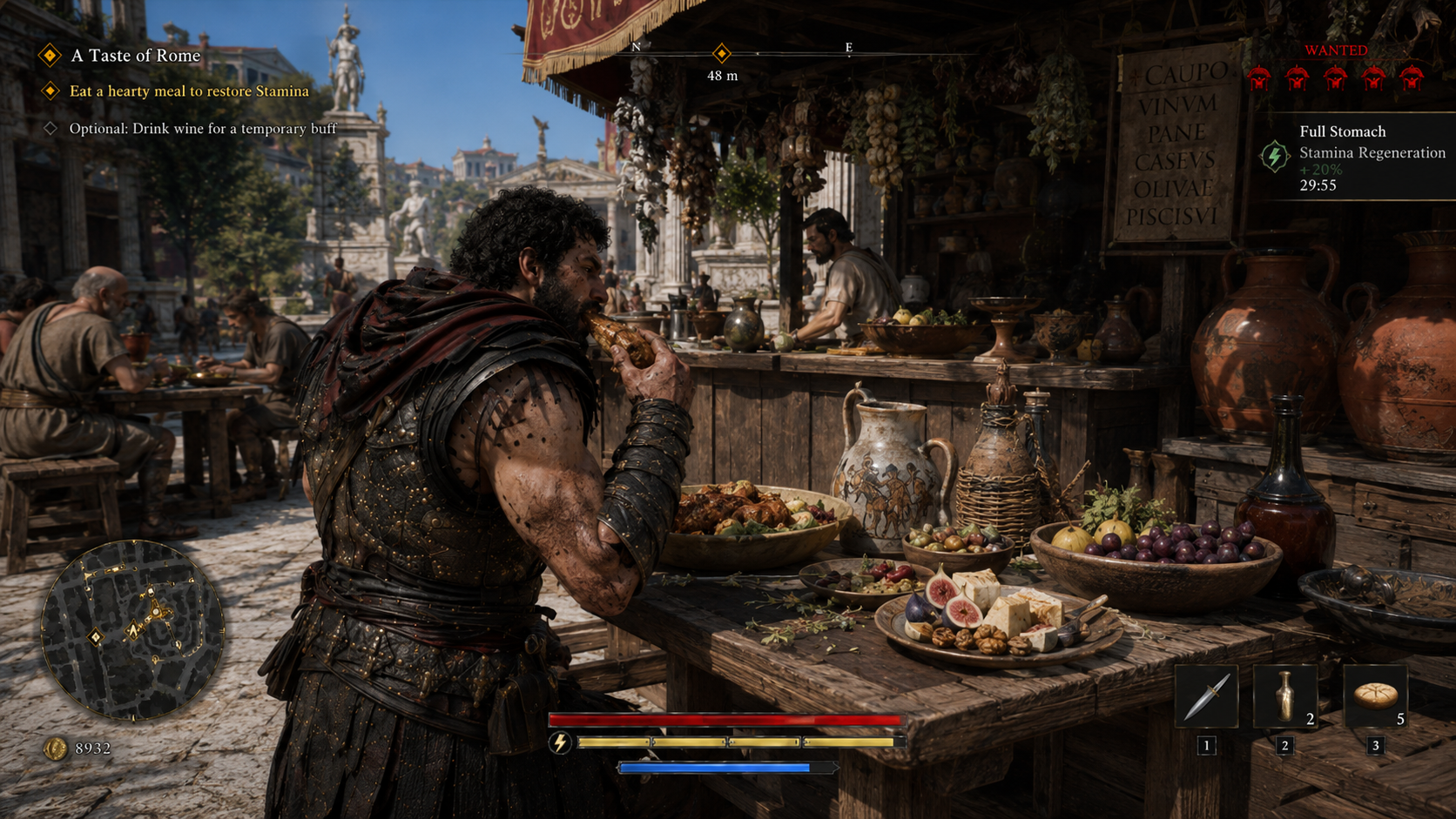 A Roman market scene from History Revived gameplay footage.